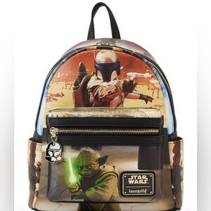 NWT Loungefly Star Wars Episode 2 Attack of the Clones scene backpack